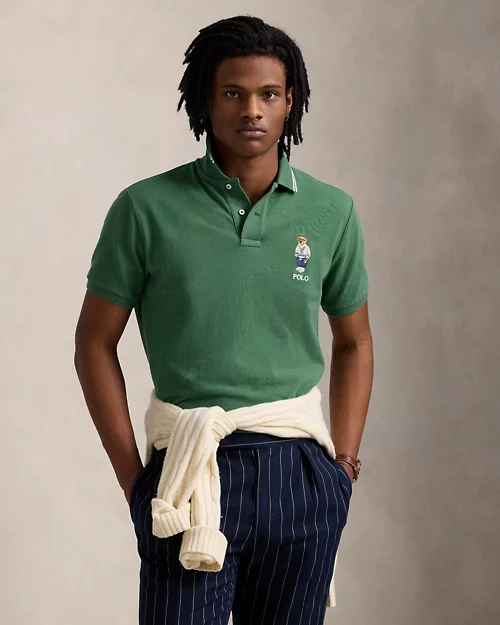 lauren ralph lauren Polo de piqué Custom Slim con Polo Bear para hombre | Ralph Lauren® ES Precios de Black Friday