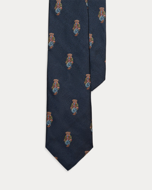 lauren ralph lauren Corbata de seda repp con Polo Bear para hombre | Ralph Lauren® ES Gran oferta