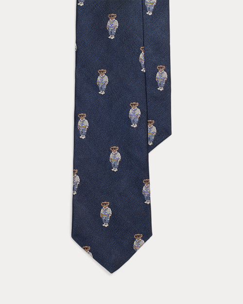 lauren ralph lauren Corbata de seda repp con Polo Bear para hombre | Ralph Lauren® ES Rebajas online