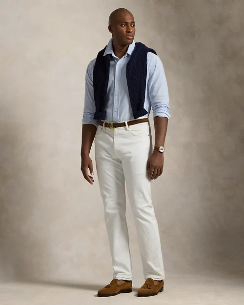 lauren ralph lauren Camisa oxford de punto con rayas para hombre | Ralph Lauren® ES Tienda de fábrica