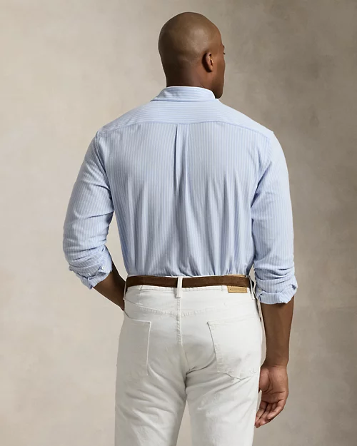 lauren ralph lauren Camisa oxford de punto con rayas para hombre | Ralph Lauren® ES Tienda de fábrica