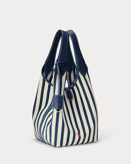 lauren ralph lauren Bolso tote Polo Play de loneta con rayas para mujer | Ralph Lauren® ES Descuento por venta flash