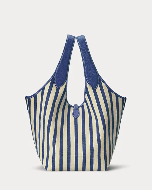 lauren ralph lauren Bolso tote Polo Play de loneta con rayas para mujer | Ralph Lauren® ES Descuento por venta flash