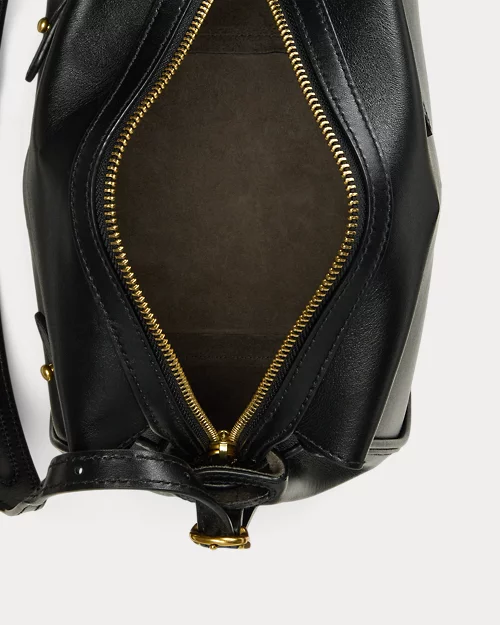 lauren ralph lauren Bolso Satchel Polo ID mini de piel para mujer | Ralph Lauren® ES Outlet