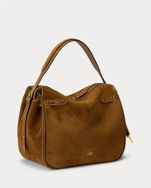 lauren ralph lauren Bolso Satchel Polo ID de ante para mujer | Ralph Lauren® ES Outlet online