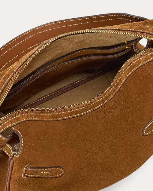 lauren ralph lauren Bolso Satchel Polo ID de ante para mujer | Ralph Lauren® ES Outlet online