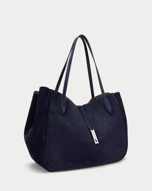 lauren ralph lauren Bolso tote Polo ID grande de ante para mujer | Ralph Lauren® ES Ofertas