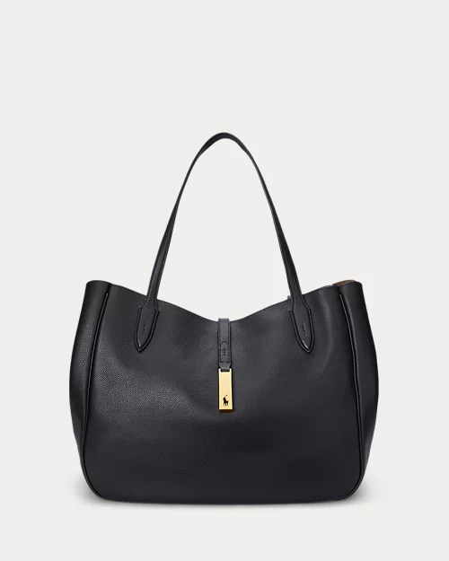 lauren ralph lauren Bolso tote Polo ID de piel grande para mujer | Ralph Lauren® ES Venta caliente