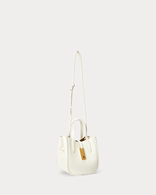 lauren ralph lauren Bolso tote Polo ID pequeño de piel para mujer | Ralph Lauren® ES En oferta
