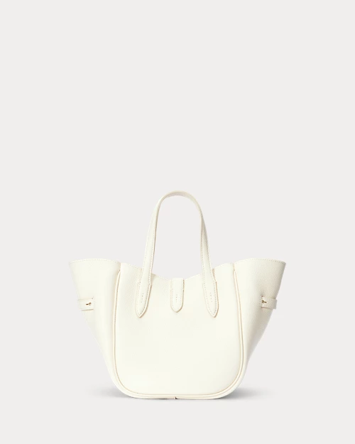 lauren ralph lauren Bolso tote Polo ID pequeño de piel para mujer | Ralph Lauren® ES En oferta