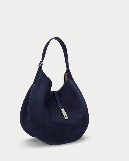 lauren ralph lauren Bolso de hombro Polo ID grande de ante para mujer | Ralph Lauren® ES Rebajas baratas