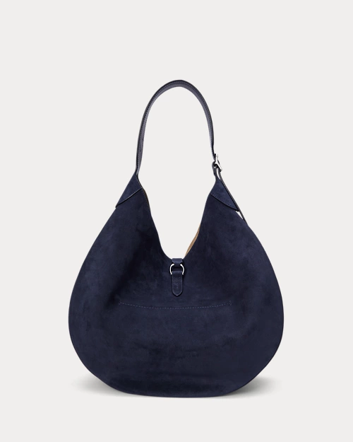 lauren ralph lauren Bolso de hombro Polo ID grande de ante para mujer | Ralph Lauren® ES Rebajas baratas