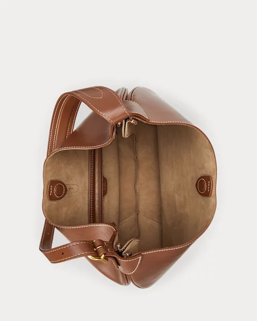 lauren ralph lauren Bolso Shoulder Polo ID grande de piel para mujer | Ralph Lauren® ES Los más vendidos