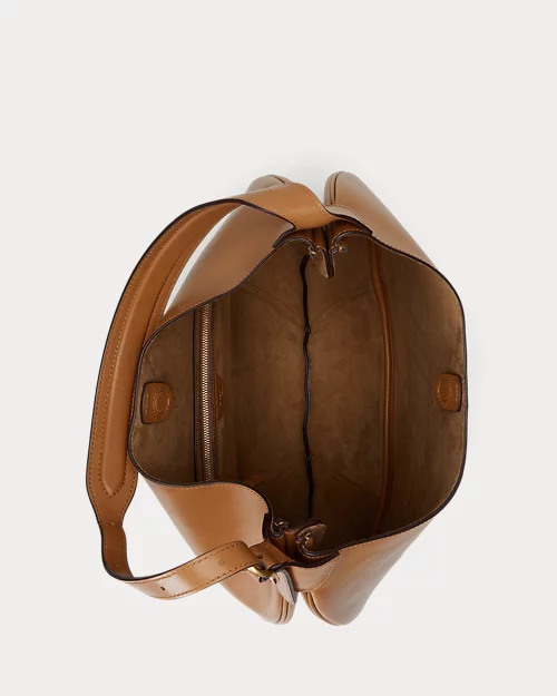 lauren ralph lauren Bolso Shoulder Polo ID de piel grande para mujer | Ralph Lauren® ES Ventas relámpago
