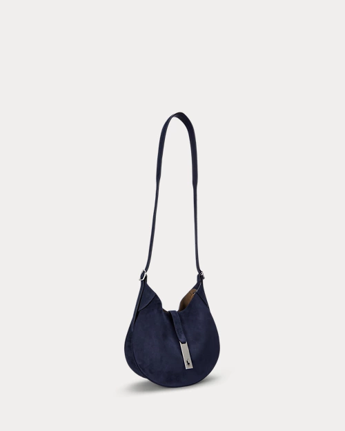 lauren ralph lauren Bolso Shoulder Polo ID pequeño de ante para mujer | Ralph Lauren® ES Rebajas top