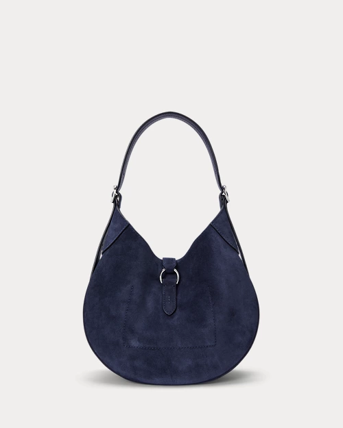 lauren ralph lauren Bolso Shoulder Polo ID pequeño de ante para mujer | Ralph Lauren® ES Rebajas top