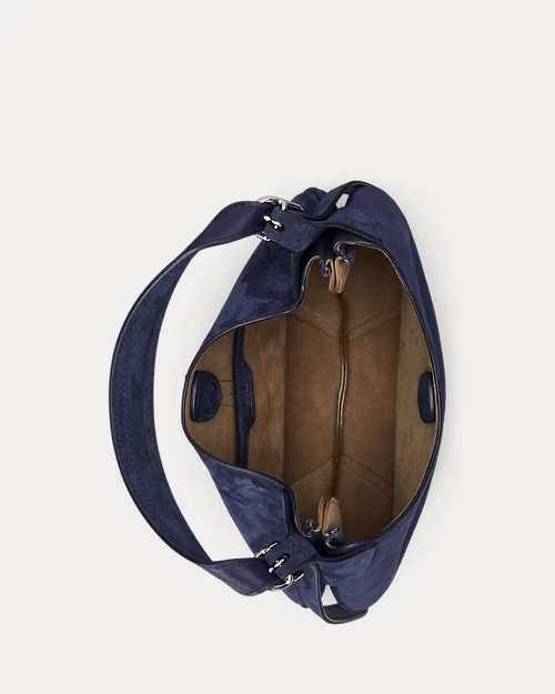 lauren ralph lauren Bolso Shoulder Polo ID pequeño de ante para mujer | Ralph Lauren® ES Rebajas top
