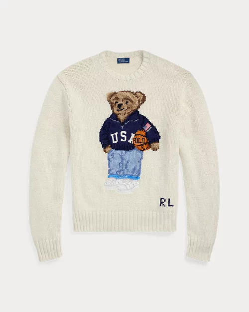 lauren ralph lauren Jersey de algodón y lino con Polo Bear para mujer | Ralph Lauren® ES COMPRAR AHORA