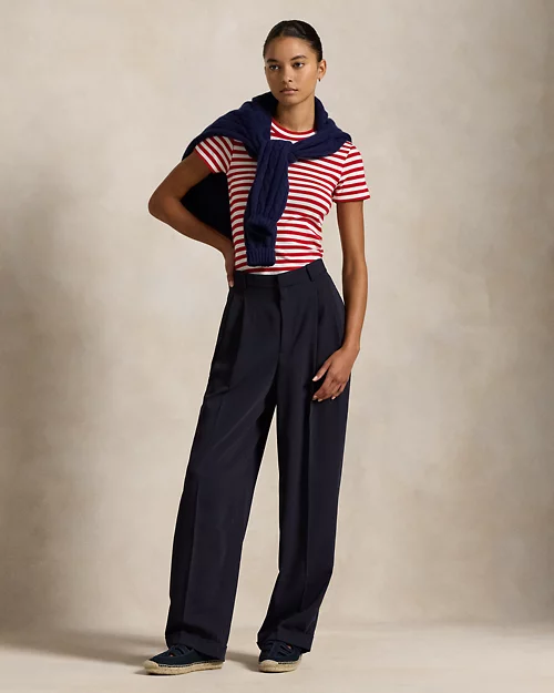 lauren ralph lauren Camiseta de algodón con rayas para mujer | Ralph Lauren® ES Último día