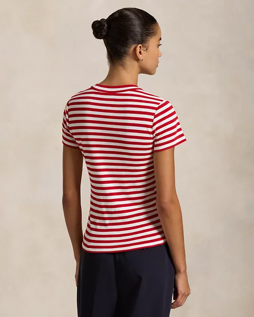 lauren ralph lauren Camiseta de algodón con rayas para mujer | Ralph Lauren® ES Último día