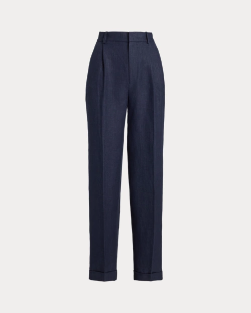 lauren ralph lauren Pantalón Tapered Fit de lino en espiga para mujer | Ralph Lauren® ES Solo hoy