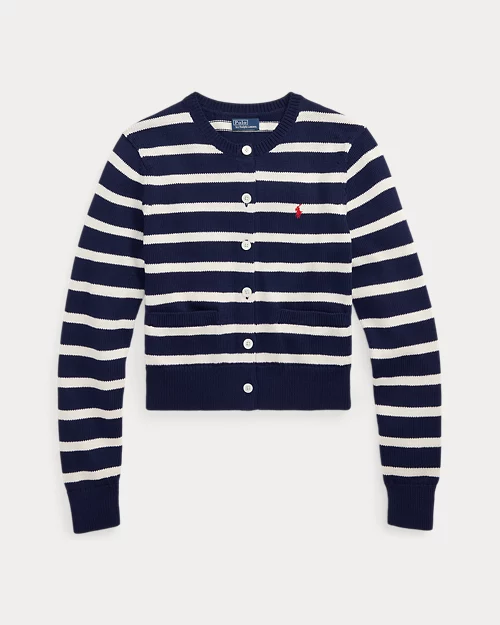 lauren ralph lauren Cárdigan de algodón con cuello redondo para mujer | Ralph Lauren® ES Solo queda un día