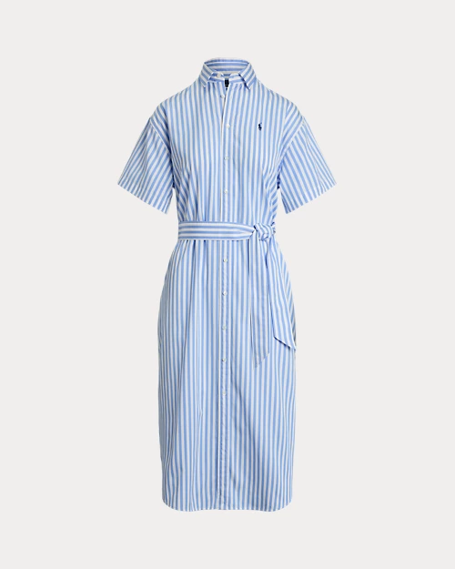 lauren ralph lauren Vestido camisero de algodón con cinturón para mujer | Ralph Lauren® ES Liquidación