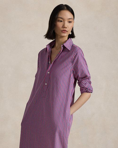 lauren ralph lauren Vestido camisero de algodón con rayas para mujer | Ralph Lauren® ES Envío internacional gratuito