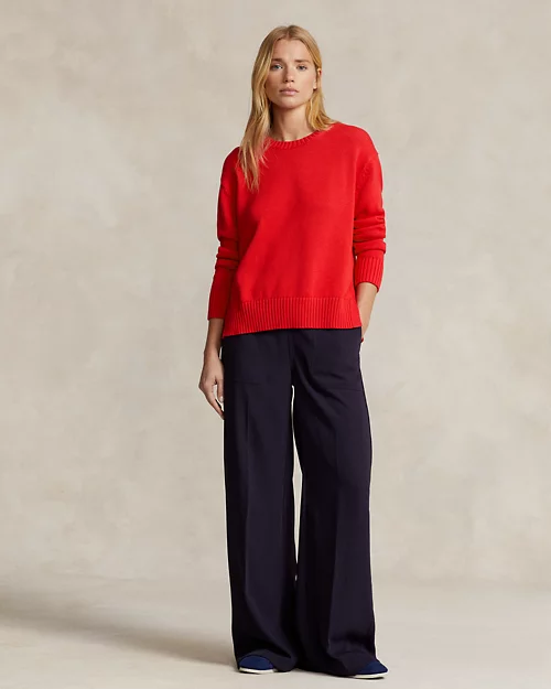 lauren ralph lauren Jersey de algodón con cuello redondo para mujer | Ralph Lauren® ES Limitado a 3 días