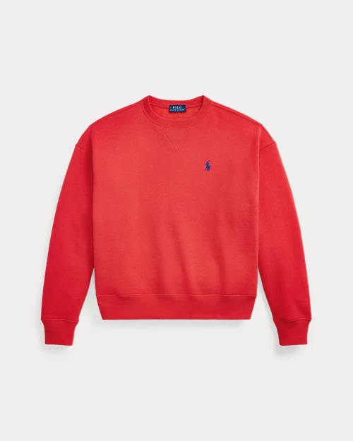lauren ralph lauren Jersey de felpa con cuello redondo para mujer | Ralph Lauren® ES En oferta