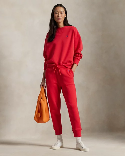 lauren ralph lauren Jersey de felpa con cuello redondo para mujer | Ralph Lauren® ES En oferta
