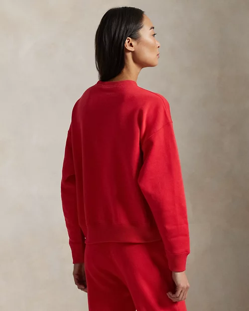 lauren ralph lauren Jersey de felpa con cuello redondo para mujer | Ralph Lauren® ES En oferta