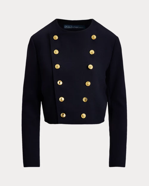 lauren ralph lauren Chaqueta recortada de crepé de lana para mujer | Ralph Lauren® ES Descuentos del mes