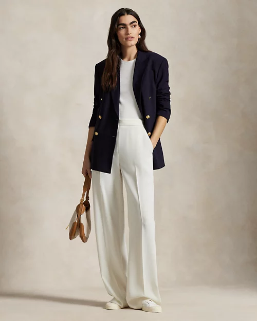 lauren ralph lauren Pantalón de raso con pernera ancha para mujer | Ralph Lauren® ES Última moda