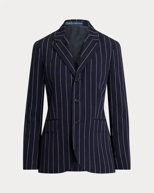 lauren ralph lauren Blazer de algodón y lino con rayas finas para mujer | Ralph Lauren® ES Descuento por venta flash