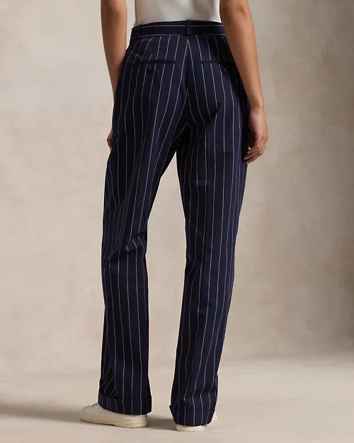 lauren ralph lauren Pantalón de sarga con rayas Straight para mujer | Ralph Lauren® ES Ofertas especiales