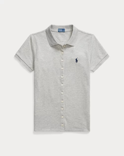 lauren ralph lauren Polo con tapeta abotonada para mujer | Ralph Lauren® ES Rebajas de fin de temporada