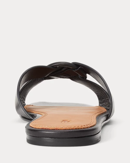lauren ralph lauren Sandalia de piel con anilla circular para mujer | Ralph Lauren® ES Liquidación