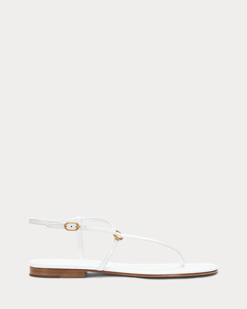 lauren ralph lauren Sandalia de piel con anilla para mujer | Ralph Lauren® ES Tienda de fábrica
