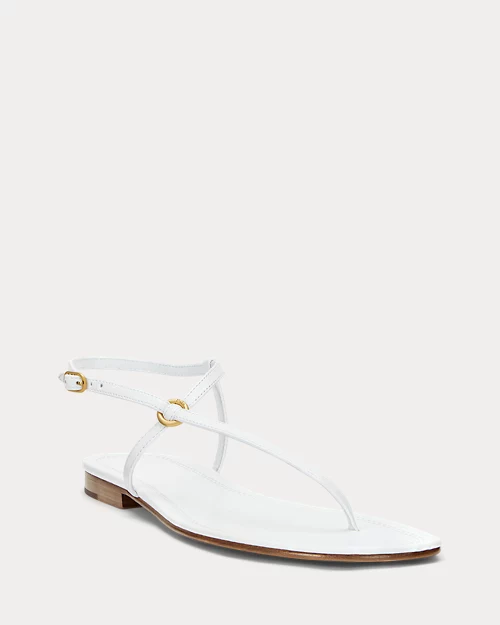 lauren ralph lauren Sandalia de piel con anilla para mujer | Ralph Lauren® ES Tienda de fábrica