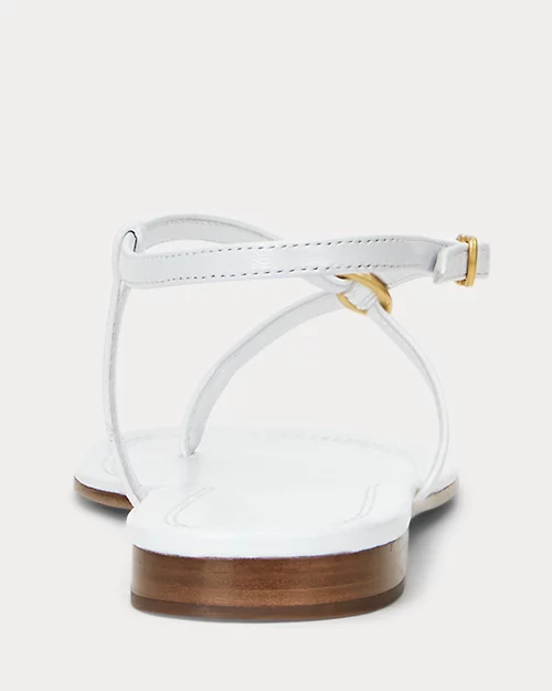 lauren ralph lauren Sandalia de piel con anilla para mujer | Ralph Lauren® ES Tienda de fábrica