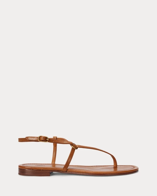 lauren ralph lauren Sandalia de piel con anilla para mujer | Ralph Lauren® ES Limitado a 3 días