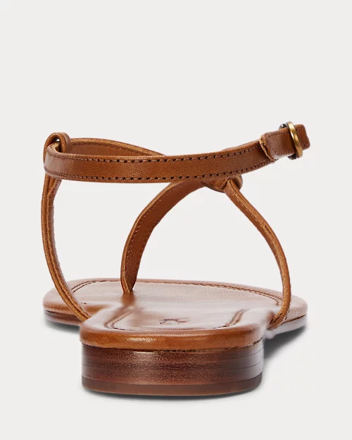 lauren ralph lauren Sandalia de piel con anilla para mujer | Ralph Lauren® ES Limitado a 3 días