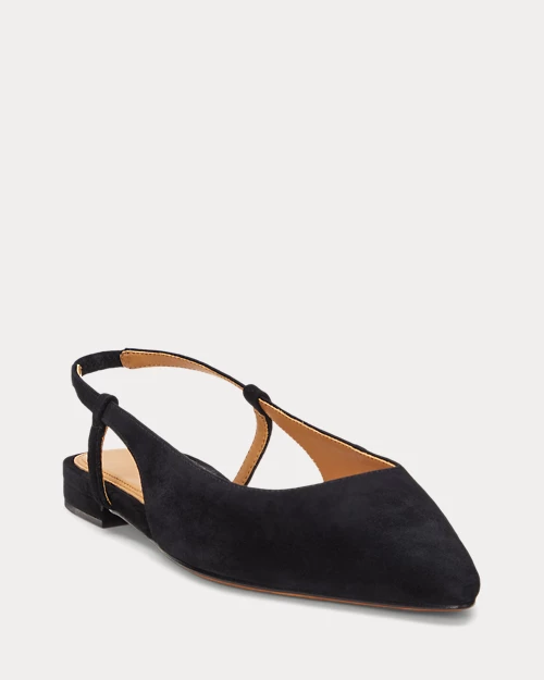 lauren ralph lauren Zapato plano destalonado de ante para mujer | Ralph Lauren® ES En oferta