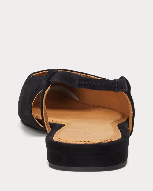 lauren ralph lauren Zapato plano destalonado de ante para mujer | Ralph Lauren® ES En oferta