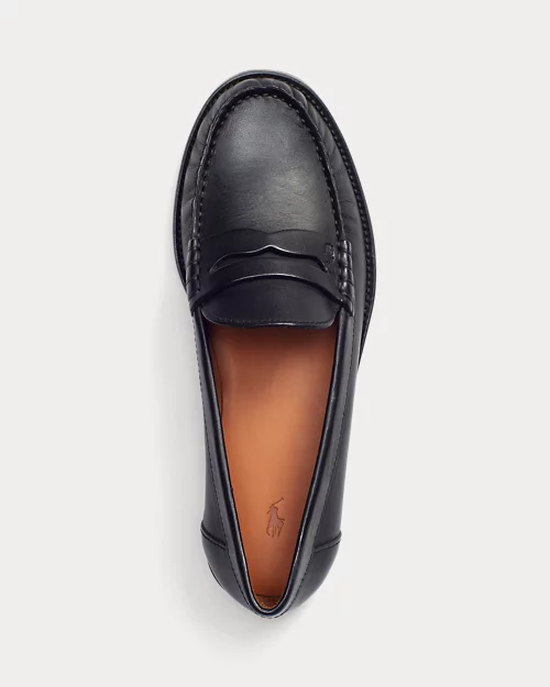 lauren ralph lauren Mocasín penny de piel de becerro para mujer | Ralph Lauren® ES Descuentos del mes