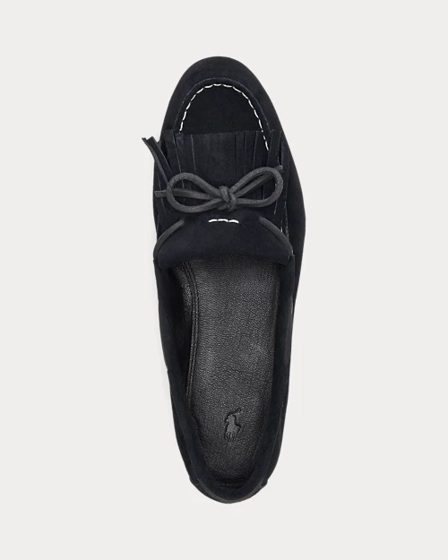 lauren ralph lauren Mocasín de ante con ribete de flecos para mujer | Ralph Lauren® ES Última moda