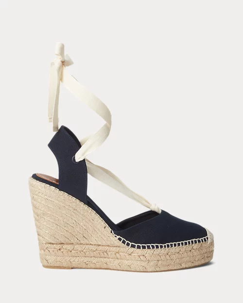 lauren ralph lauren Alpargata de loneta con cuña para mujer | Ralph Lauren® ES En línea