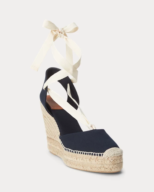 lauren ralph lauren Alpargata de loneta con cuña para mujer | Ralph Lauren® ES En línea