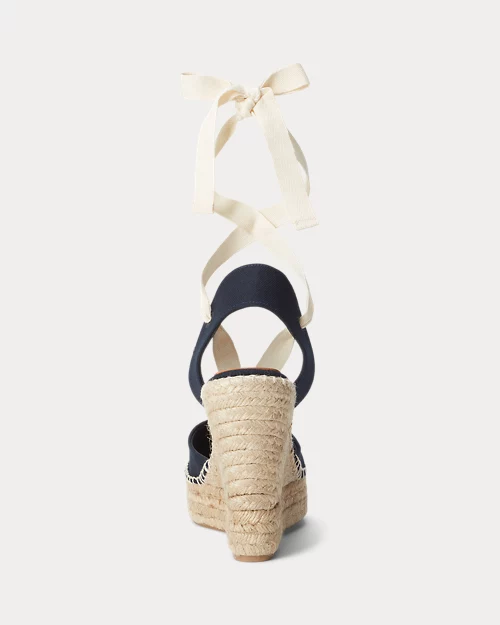 lauren ralph lauren Alpargata de loneta con cuña para mujer | Ralph Lauren® ES En línea
